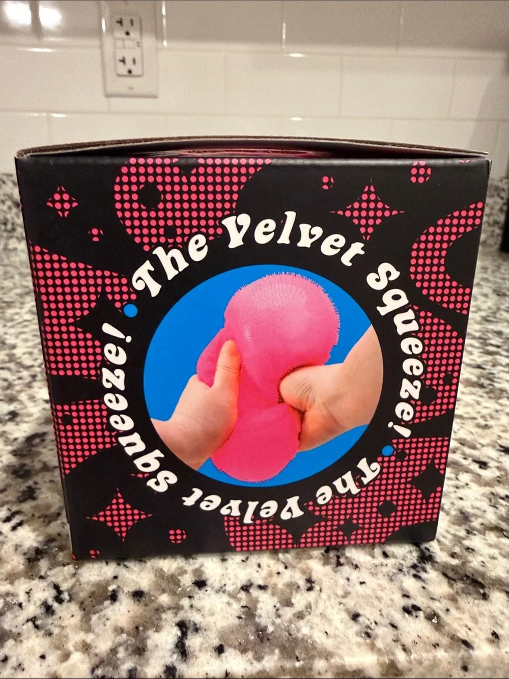 SUPER Needoh Fuzz Ball The Velvet Squeeze! - Pink